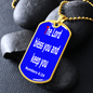 The Lord bless you and keep you, Numbers 6:24, Dog tag pendant necklace, military ball chain