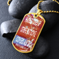 Hatred stirs up strife but love covers all sins. Proverbs 10:12. Dog Tag military pendant necklace, military ball chain