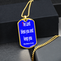 The Lord bless you and keep you, Numbers 6:24, Dog tag pendant necklace, military ball chain