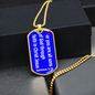 For you are all sons of God through faith in Christ Jesus, dog tag military pendant necklace