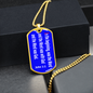 In the beginning was the Word and the Word was with God and the Word was God. John 1:1, dog tag pendant necklace, military ball chain
