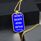 Draw near to God and He will draw near to you. James 4:8. Dog Tag pendant necklace. Military ball chain