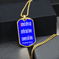 Hatred stirs up strife, But love covers all sins. Proverbs 10:12. Dog Tag pendant necklace, military ball chain