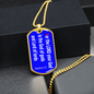 For the Lord your God is the God of gods and Lord of Lords, Deuteronomy 10:17, dog tag military pendant necklace