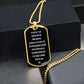 Pater Noster LATIN dog tag pendant necklace