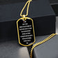 Our Father dog tag pendant necklace
