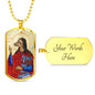 St Christopher Dog Head, Gift for Bachelor, Gift for Traveler, Patron Saint Travelers, St Christopher image, St Christopher icon necklace