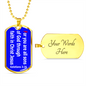 For you are all sons of God through faith in Christ Jesus, dog tag military pendant necklace