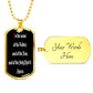 In the name of the Father dog tag pendant necklace