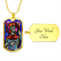 Saint Columba of Iona Dog Tag military pendant necklace