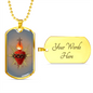 Sacred Heart of Jesus Dog Tag military pendant necklace, Godfather gift, Godmother gift, Godparent gift, Baptism gift, First Communion gift