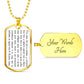 Lord's Prayer Our Father Prayer Curch Slavonic Dog Tag pendant necklace
