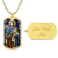 St Joseph dog tag necklace