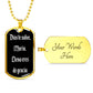 Dios te salve Maria dog tag pendant necklace