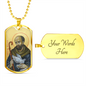 Saint Columba of Iona  Dog Tag military pendant necklace