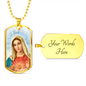 Immaculate Heart of Mary Dog Tag military pendant necklace