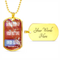 Hatred stirs up strife but love covers all sins. Proverbs 10:12. Dog Tag military pendant necklace, military ball chain
