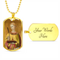 Saint Lucy Dog Tag military pendant necklace