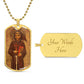 St Francis of Assisi dog tag necklace