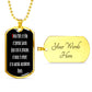 Gloria Patri LATIN dog tag pendant necklace
