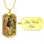 Saint Trinity Old Testament Icon Dog Tag military pendant necklace
