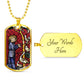 Saint Francis of Assisi Patrron of Animals Dog Tag pendant necklace