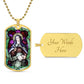 St Teresa of Avila dog tag necklace