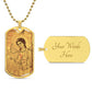 Archangel Gabriel Sinai dog tag necklace