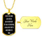 Glory be to the Father Dog Tag pendant necklace