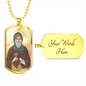 Saint Finnian of Clonard Dog Tag military pendant necklace