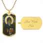 Saint Finnian of Clonard Dog Tag military pendant necklace