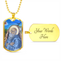 Saint Benedict of Nursia Dog Tag military pendant necklace
