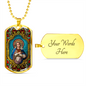 Sacred Heart of Mary Dog Tag military pendant necklace