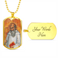 Saint Benedict of Nursia Dog Tag military pendant necklace