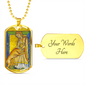 Saint Margaret of Scotland Dog Tag military pendant necklace