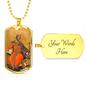 Saint Catherine of Alexandria Dog Tag military pendant necklace
