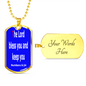 The Lord bless you and keep you, Numbers 6:24, Dog tag pendant necklace, military ball chain