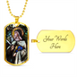 Saint Theresa of Avila Dog Tag military pendant necklace