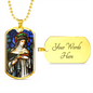 Saint Catherine of Siena Dog Tag military pendant necklace