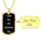 In Nomine Patris LATIN Dog Tag pendant necklace