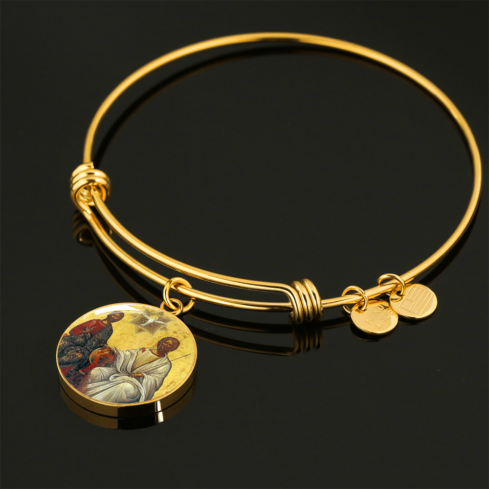 Holy Trinity circle bangle bracelet