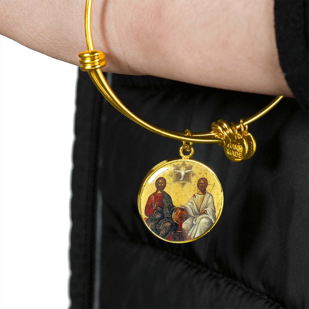 Holy Trinity circle bangle bracelet