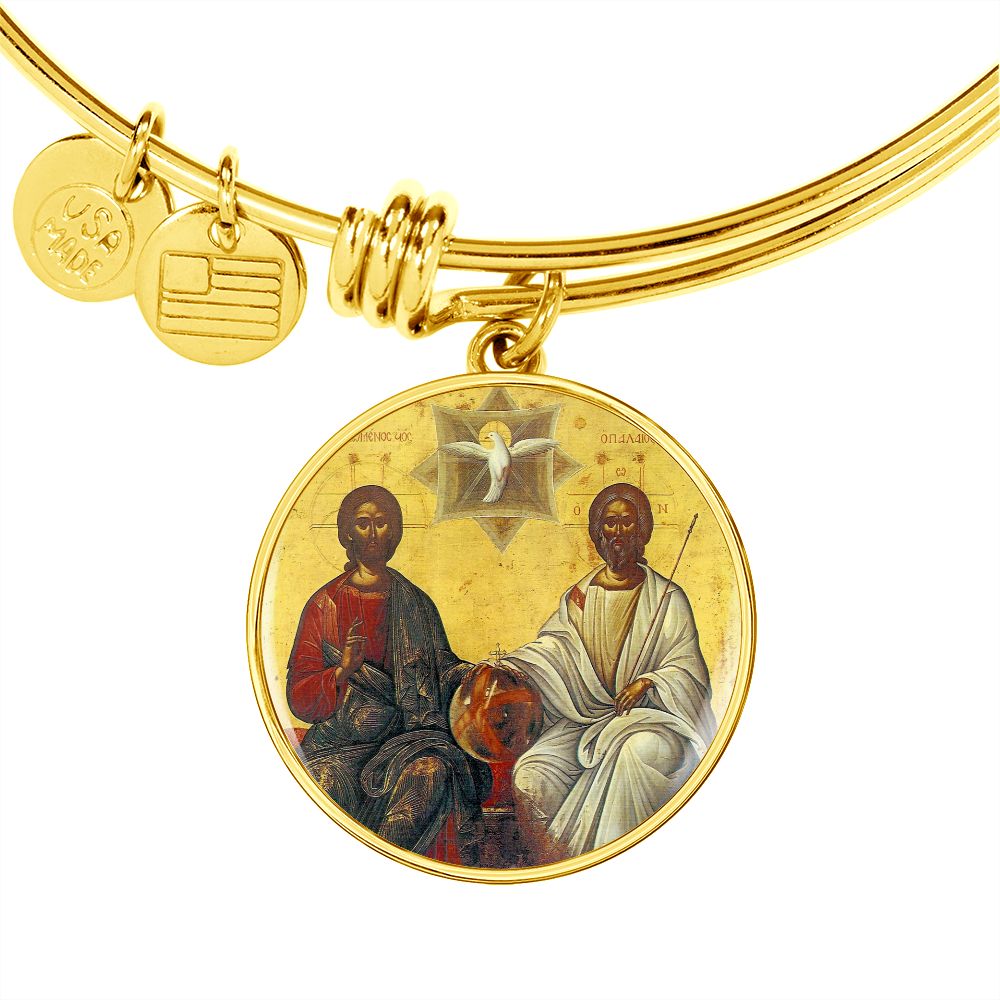 Holy Trinity circle bangle bracelet
