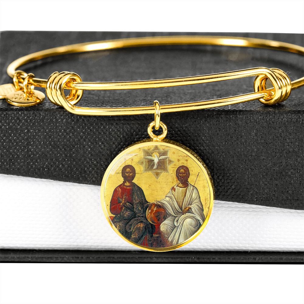 Holy Trinity circle bangle bracelet