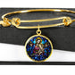 Virgin Mary and Baby Jesus Cropped New za ShineOn Light+6 BAngle Bracelet Circle Pendant NEW