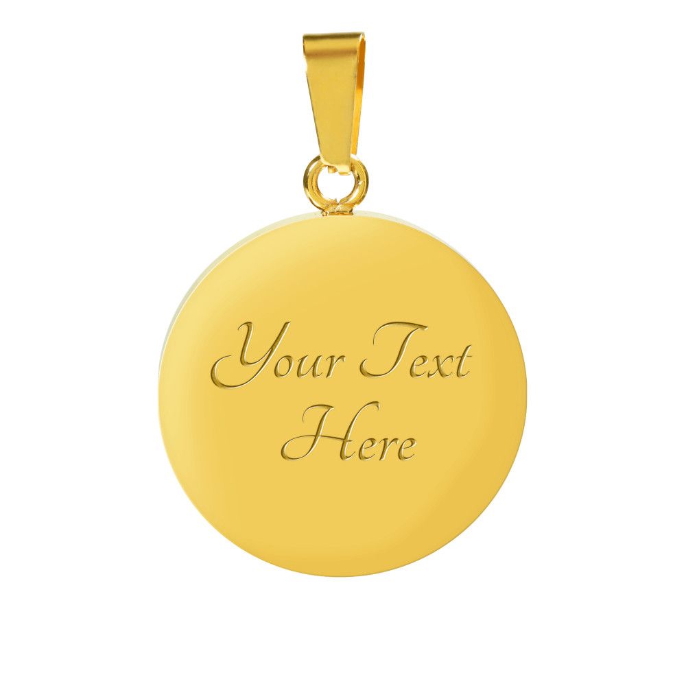 Annunciation to Blessed Virgin Mary circle pendant bangle