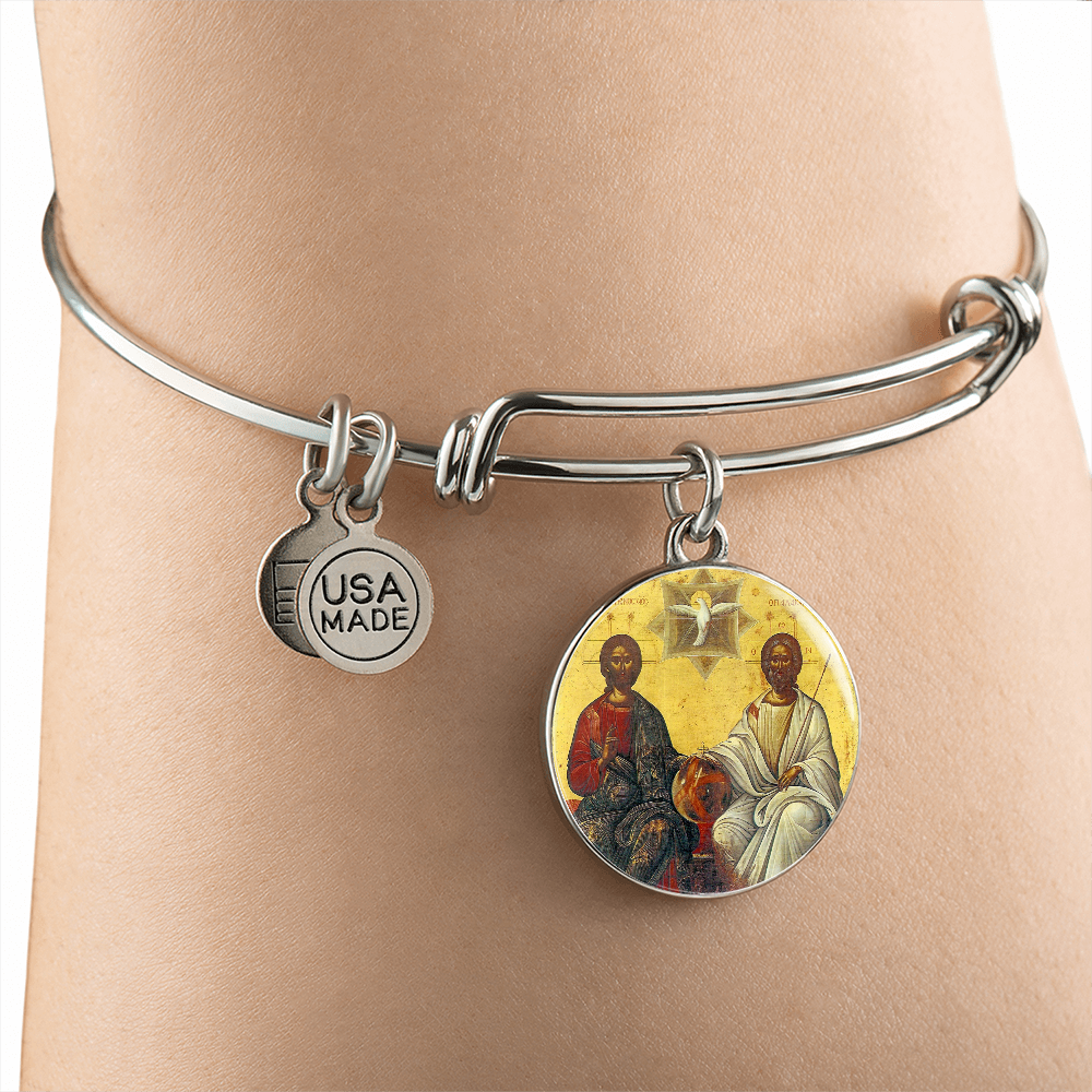 Holy Trinity circle bangle bracelet