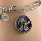 Annunciation to Blessed Virgin Mary circle pendant bangle