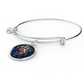 Virgin Mary and Baby Jesus Cropped New za ShineOn Light+6 BAngle Bracelet Circle Pendant NEW