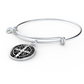 St Benedict bangle bracelet circle pendant Black Back